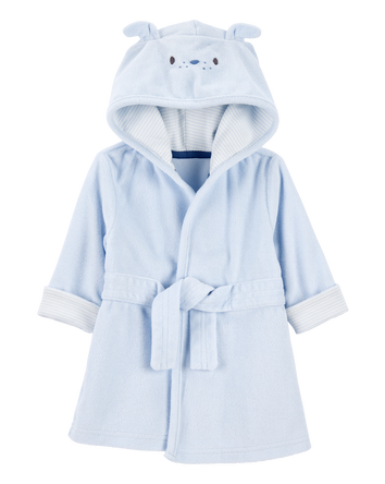Baby Dog Hooded Terry Robe - Blue, 