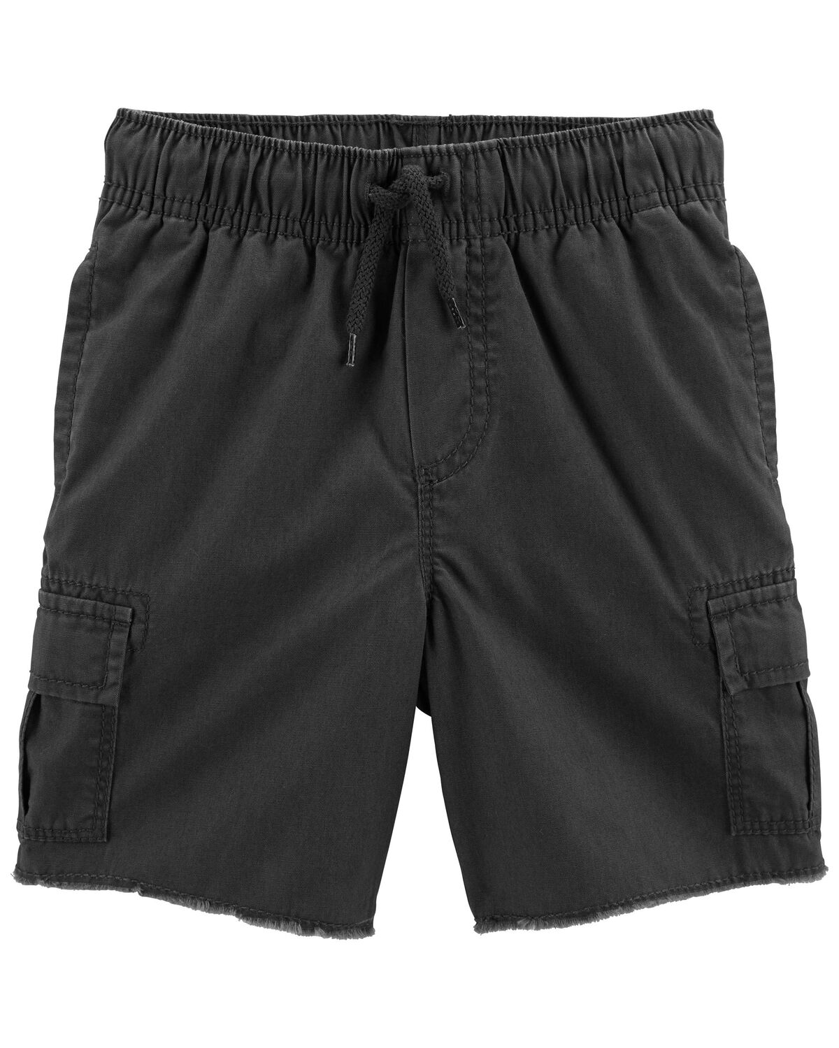 Gray Baby Drawstring Cargo Shorts