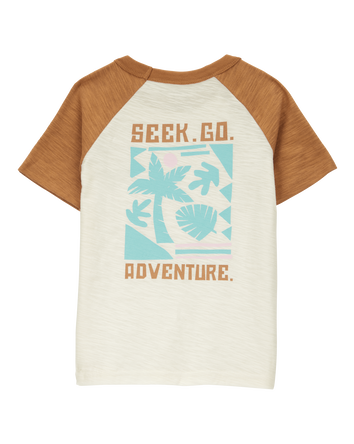 Toddler Cotton Short-Sleeve Tee - Brown, 