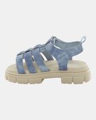 Toddler Girl Strappy Denim Sandals - Blue, image 6 of 7 slides