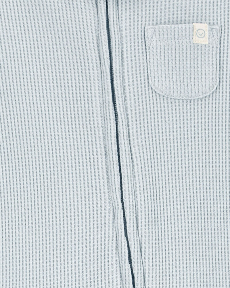 Baby 3-Pack 2-Way Zip Thermal Textured Sleep & Play Pajamas, image 7 of 7 slides