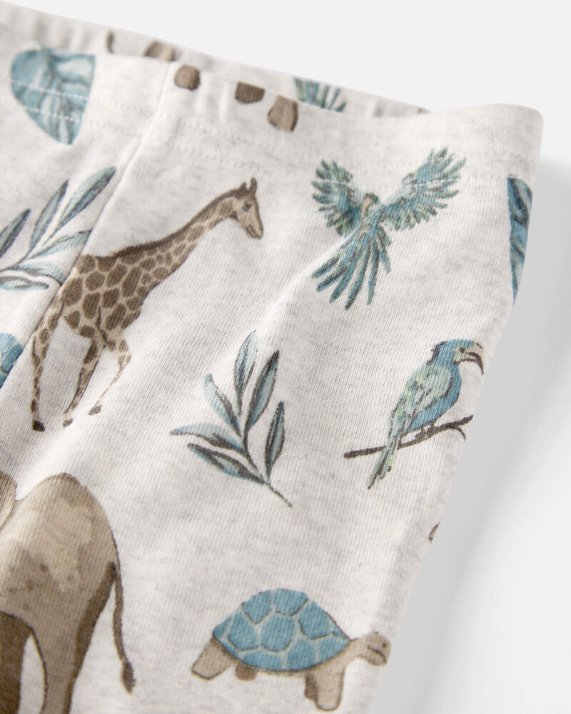 Baby Safari Print Organic Cotton 2-Piece Pajamas, image 2 of 4 slides