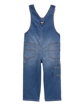 Toddler Stretch Denim Overalls - Medium Wash, 