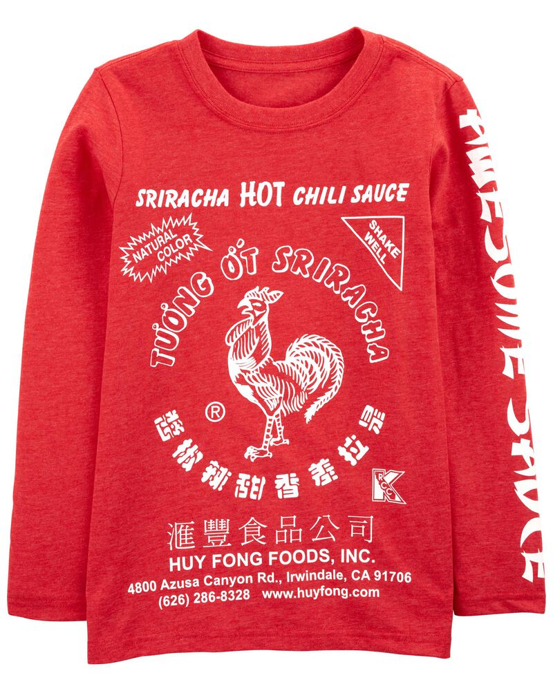 Red Kid Sriracha LongSleeve Graphic Tee Red