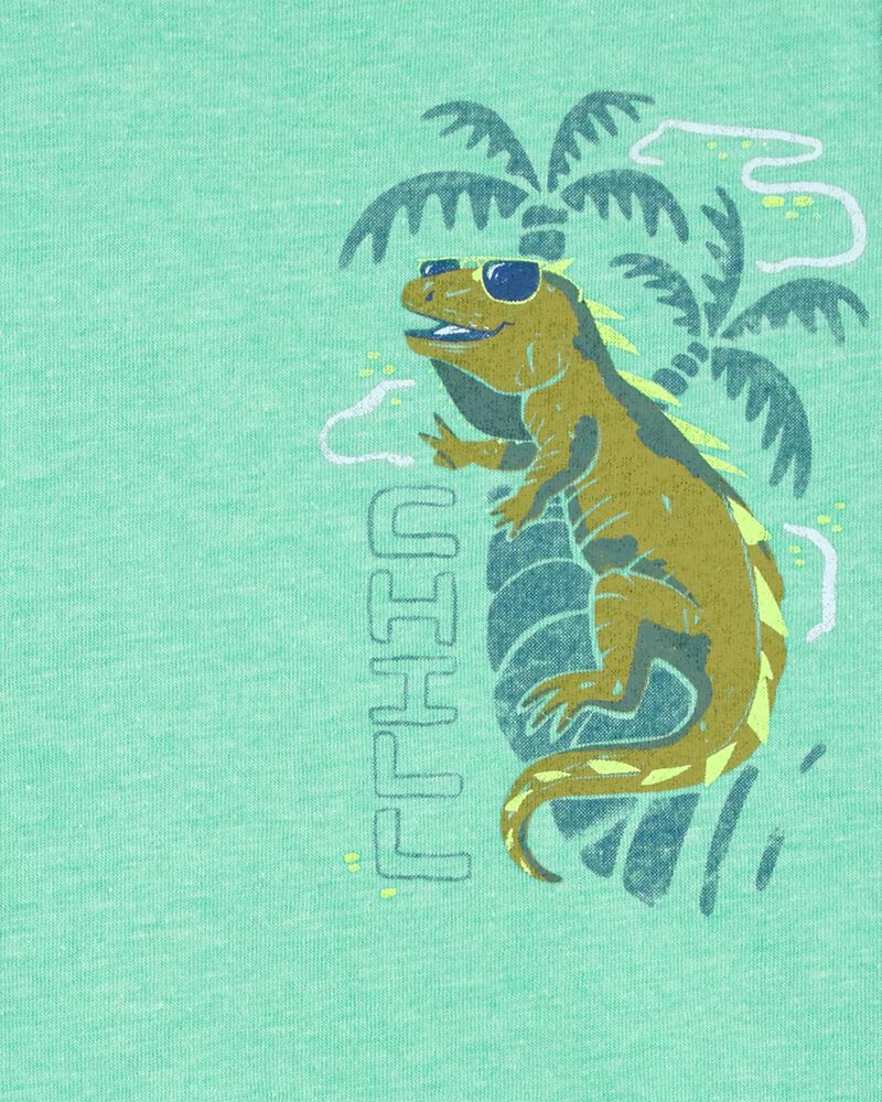 Toddler Tropical Dino Muscle Tank, image 2 of 3 slides