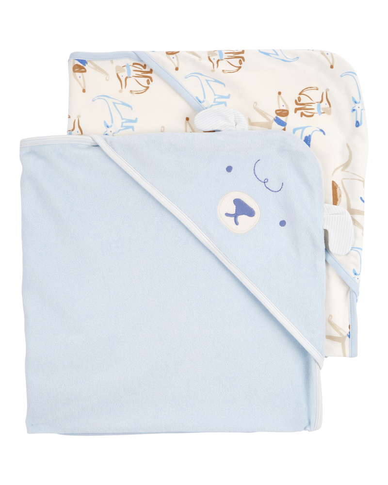 Baby 2 Pack Hooded Baby Towels