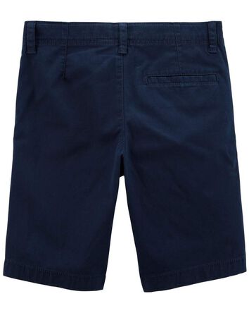 Boys Stretch Chino Uniform Shorts - Navy, 