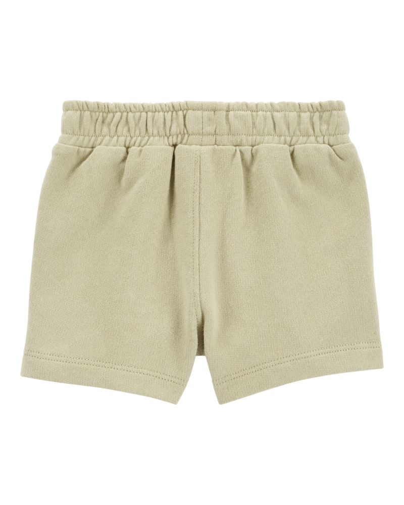 Baby Pull-On French Terry Shorts - Tan, image 2 of 4 slides