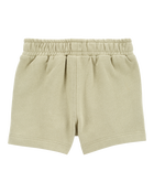 Baby Pull-On French Terry Shorts - Tan, image 2 of 4 slides
