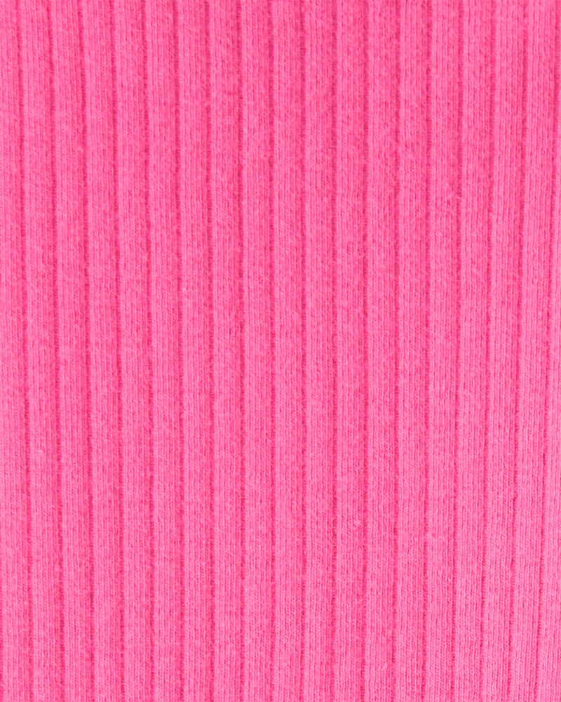 Toddler Girl Cotton Solid Stretch Leggings - Pink, image 3 of 4 slides
