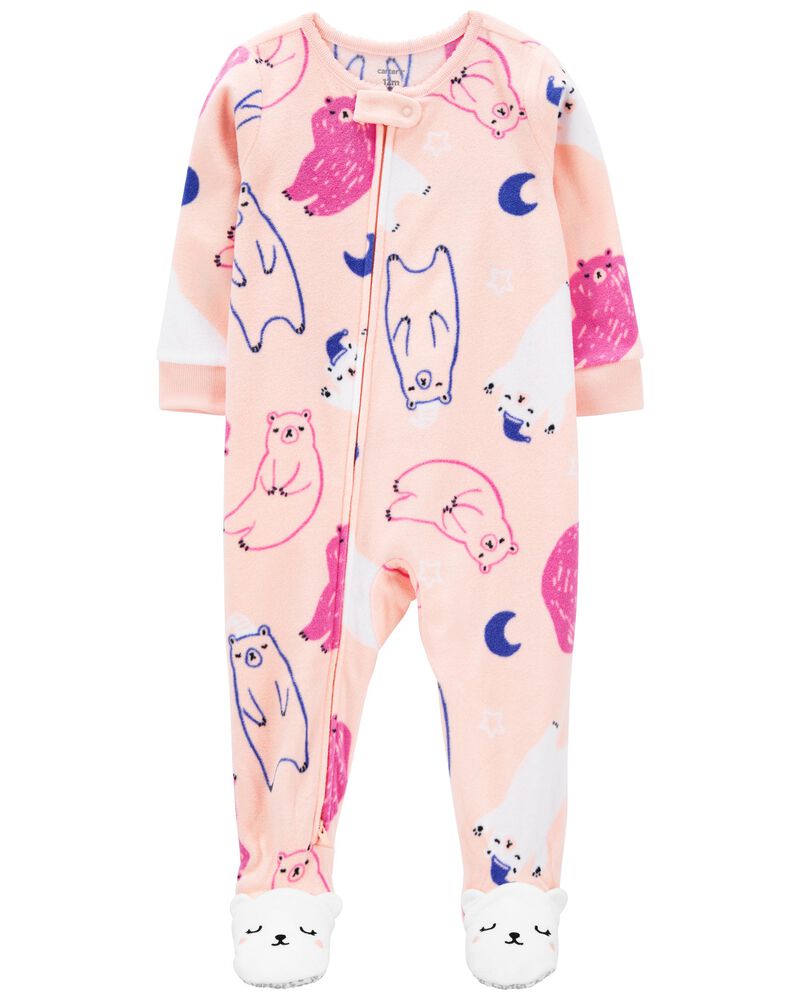Baby 2-Pack 1-Piece Fleece Footie Pajamas, image 4 of 4 slides
