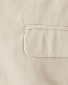 Toddler Linen Blazer Made With Organic Cotton - Khaki, image 3 of 4 slides