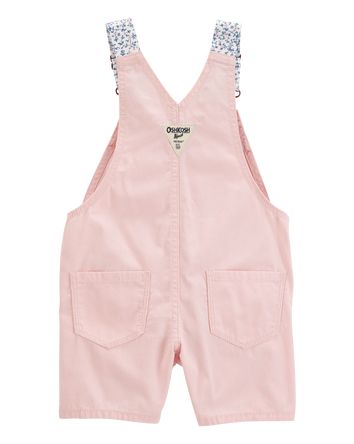 Toddler Heart Woven Shortalls - Pink, 