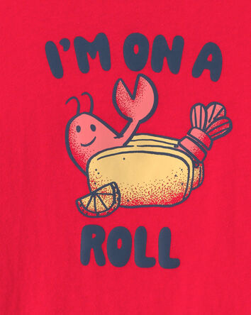 Toddler 'I'm on a Roll' Lobster Graphic Tee - Red, 