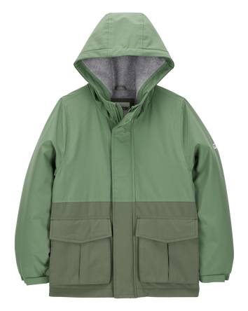Boys Midweight Color Block Jacket - Green, 