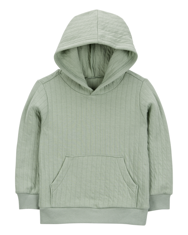 Toddler Hooded Doubleknit Pullover - Green, image 1 of 3 slides