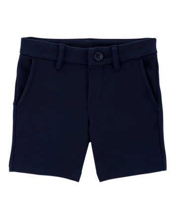 Toddler Ponte Knit Uniform Shorts - Navy, 