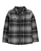 Kid Reversible Flannel Jacket - Black, image 1 of 6 slides