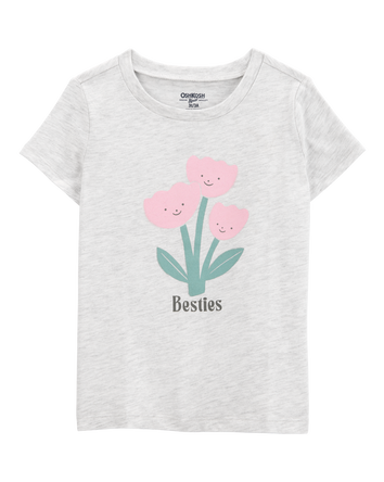 Toddler Besties Short-Sleeve Graphic Tee - Grey, 