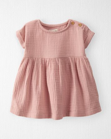 Baby Organic Cotton Gauze Dress, 