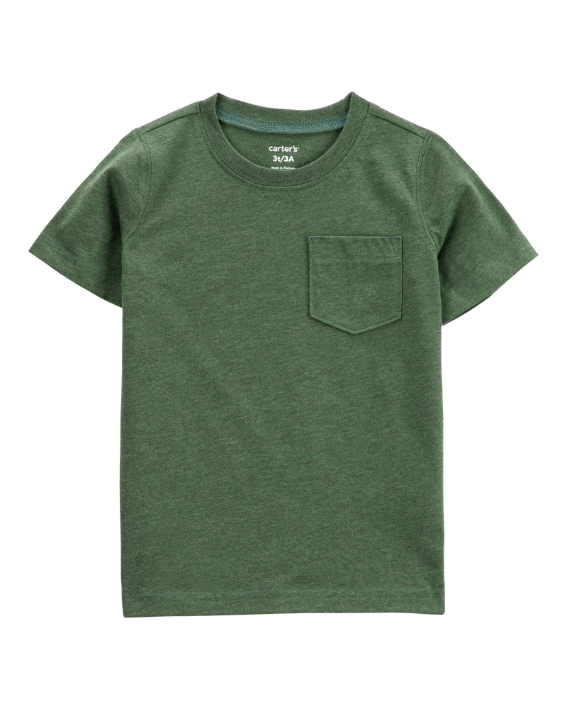 Toddler Solid Short-Sleeve Tee - Green, image 1 of 3 slides
