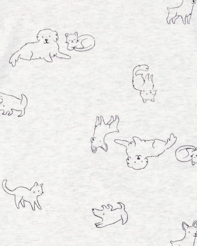 Baby Boy 5-Pack Dog Short-Sleeve Cotton Bodysuits, image 4 of 7 slides
