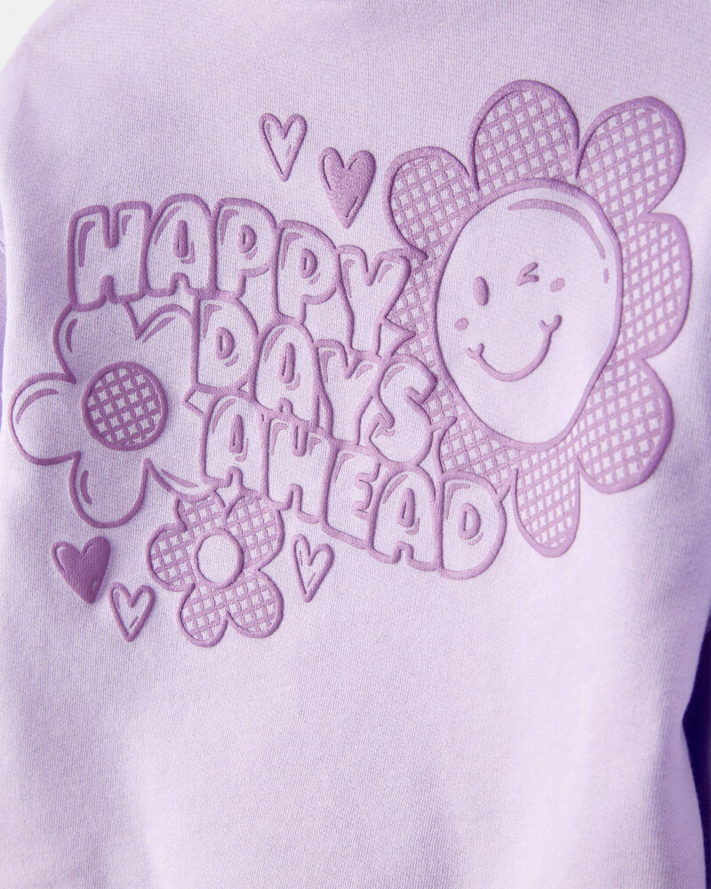 Toddler Girl 2-Piece Flower Graphic Long-Sleeve Hoodie & Pant Set - Purple, image 6 of 8 slides