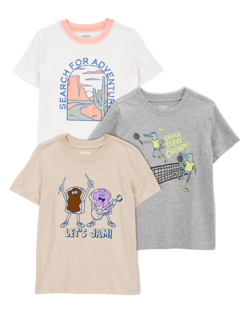 Toddler 3-Pack Graphic Tees, image 1 of 7 slides