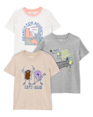 Toddler 3-Pack Graphic Tees, 