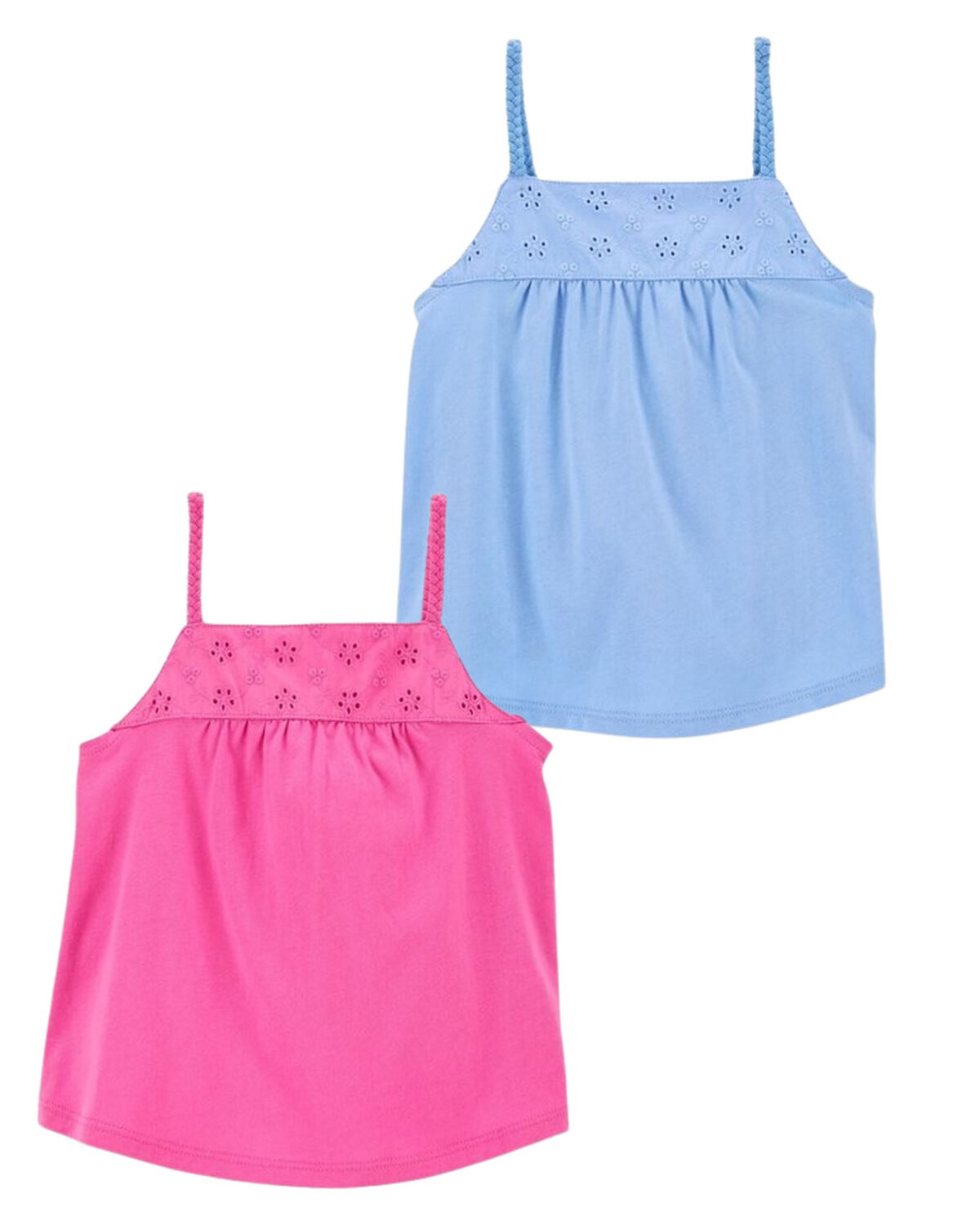 Multi Baby 2Pack Eyelet Jersey Tanks