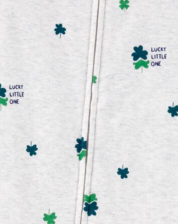 Toddler 1-Piece St. Patrick’s Day Leprechaun Cotton Blend Snug-Fit Pajamas, 