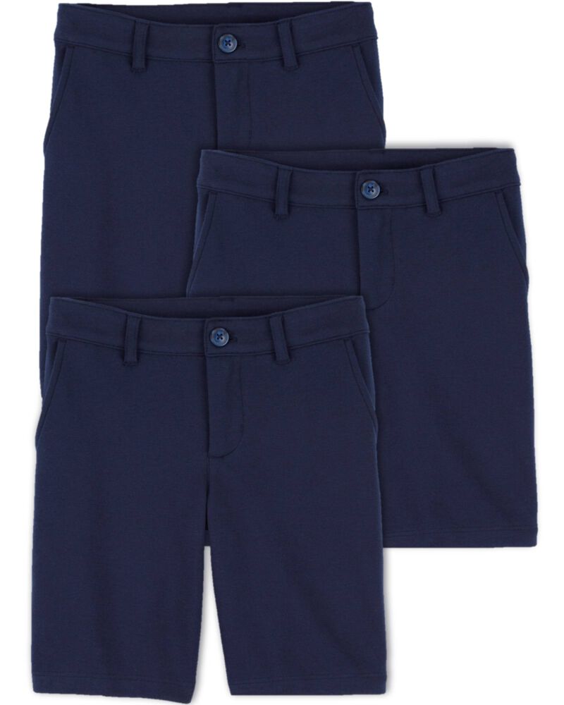 Kid 3-Pack Stretch  Uniform Chino Shorts, image 1 of 3 slides