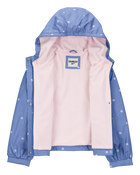 Girls Daisy-Print Chambray Jacket - Blue, image 2 of 3 slides