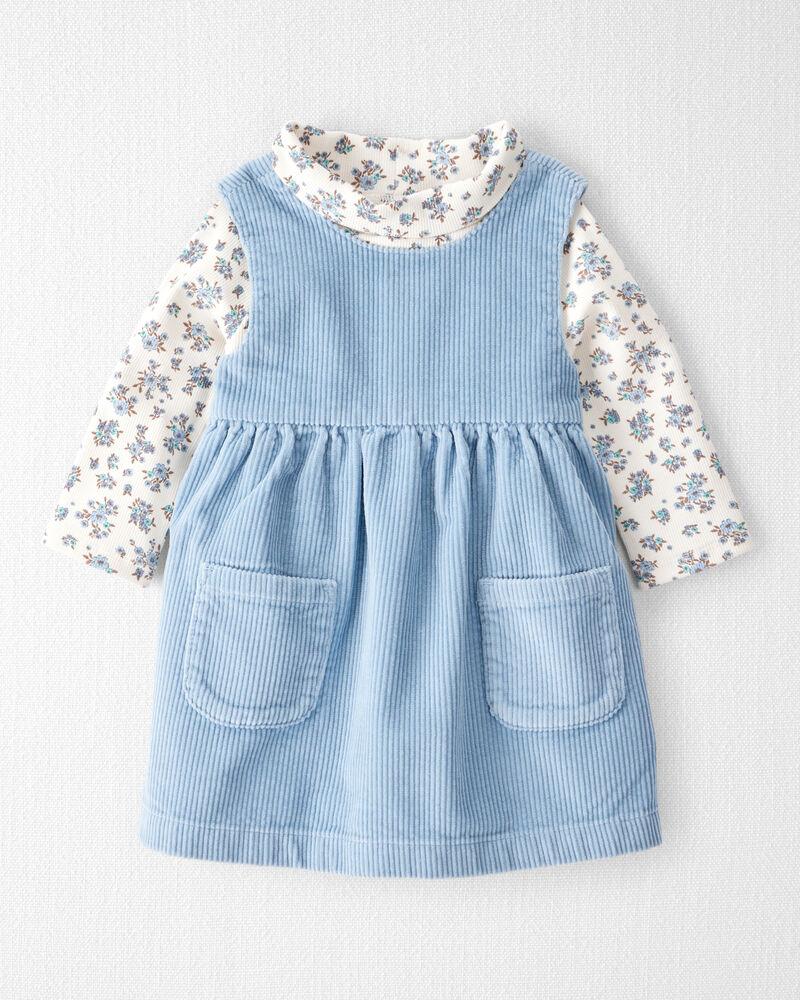 Baby Girl 2-Piece Organic Cotton Jumper Set, image 1 of 8 slides