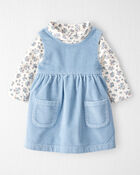 Baby Girl 2-Piece Organic Cotton Jumper Set, image 1 of 8 slides