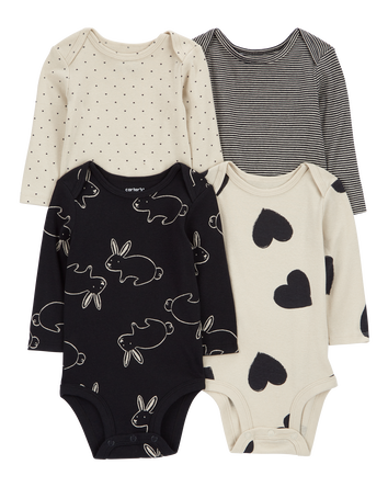 Baby 4-Pack Long-Sleeve Original Bodysuits, 
