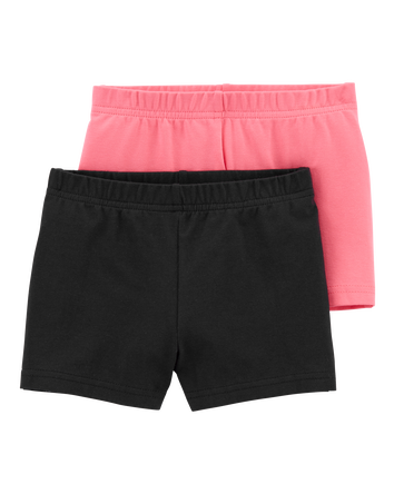 Baby Girl 2-Pack Tumble Tumbling Shorts - Pink/Black, 