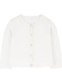 White - Baby Button-Up Cardigan