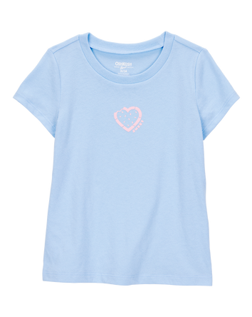 Toddler Heart Short-Sleeve Graphic Tee - Blue, 