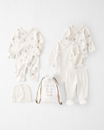 Baby 6-Piece Organic Cotton Hand-Picked Gift Set, 
