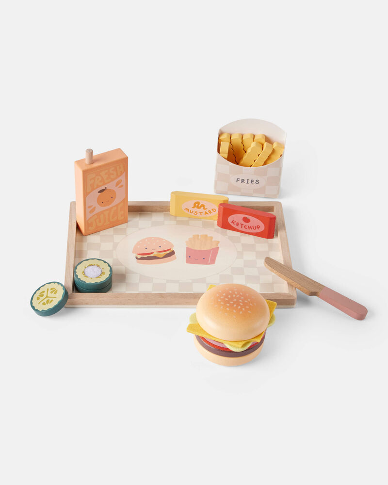 Hamburger Wooden Activity Toy Set, image 1 of 1 slides