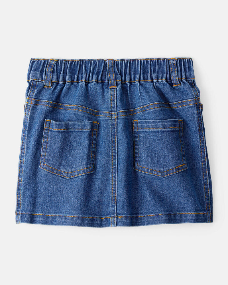 Toddler Girl Bluey Embroidered Denim Skirt - Blue, image 3 of 4 slides
