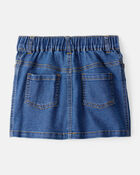 Toddler Girl Bluey Embroidered Denim Skirt - Blue, image 3 of 4 slides