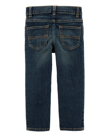 Toddler Faded Dark Wash Straight-Leg Jeans, 