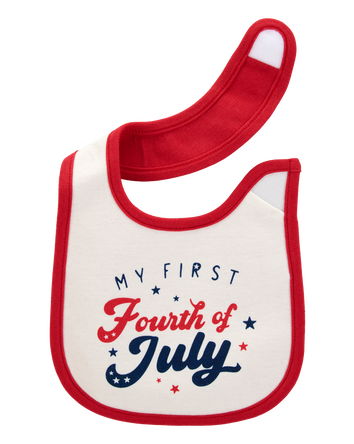 Baby My First Fourth Of July Teething Bib, 