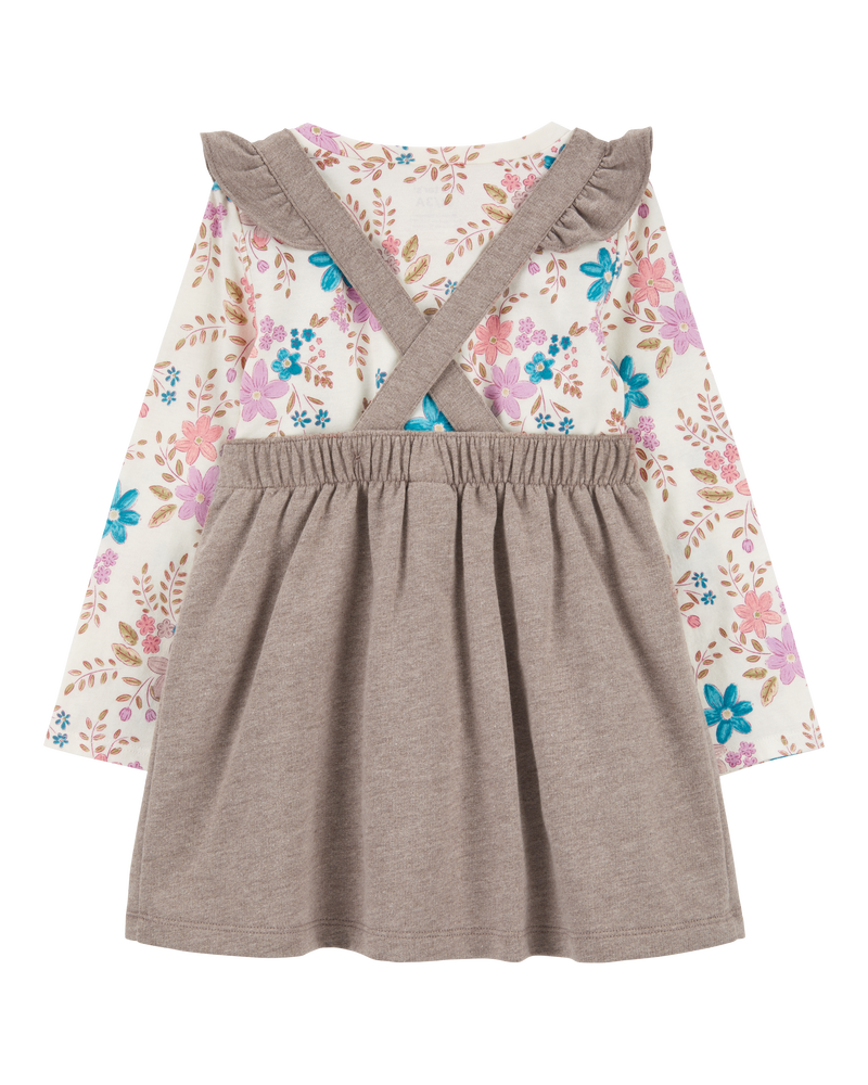 Baby 2-Piece Floral Tee & Flutter Jumper Set, image 2 of 6 slides