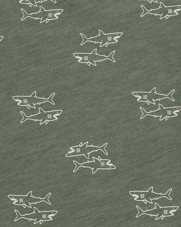 Toddler Shark Sleeveless Slub Jersey Tank, 
