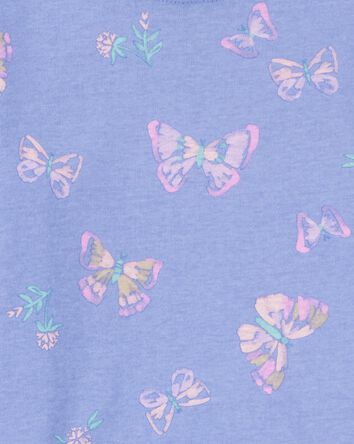 Toddler Girl 2-Piece Butterfly 100% Snug Fit Cotton Pajamas - Purple, 