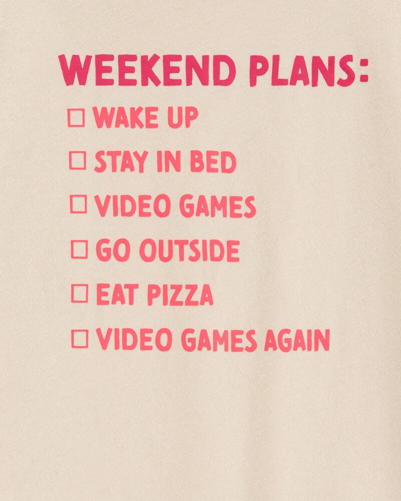 Kid Weekend Plans Short-Sleeve Graphic Tee, image 2 of 3 slides