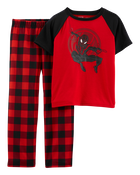 Kid 2-Piece Spider-Man Loose Fit Pajamas, image 1 of 3 slides